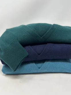 MAGLIONE "EDWARD" SCOLLO V IN LANA E CASHMERE