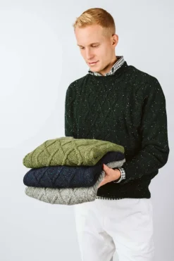 MAGLIONE "FRED" ARAN TWEED