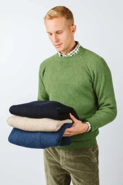MAGLIONE "JACKY" COSTA INGLESE ECO CASHMERE