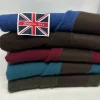 MAGLIONE "OSCAR" GIROCOLLO LANA MERINO FINE TOPPE IN CAMOSCIO
