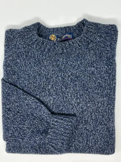 MAGLIONE "TEO" GIROCOLLO MOULINE' IN ECO-CASHMERE