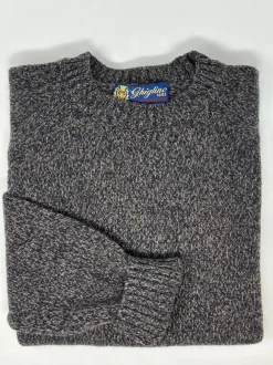 MAGLIONE "TEO" GIROCOLLO MOULINE' IN ECO-CASHMERE