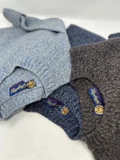 MAGLIONE "TEO" GIROCOLLO MOULINE' IN ECO-CASHMERE