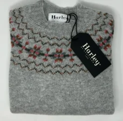 MAGLIONE SHETLAND SCOTTISH FAIR ISLE HARLEY OF SCOTLAND FOR GHIGLINO