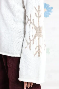 MAGLIONE SNOWFLAKE PANNA LOUREX GOLD