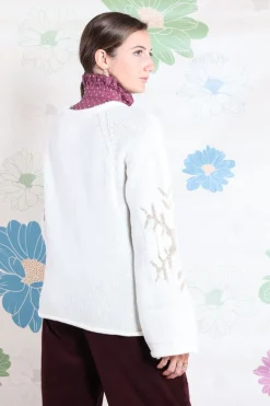 MAGLIONE SNOWFLAKE PANNA LOUREX GOLD