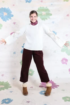 MAGLIONE SNOWFLAKE PANNA LOUREX GOLD