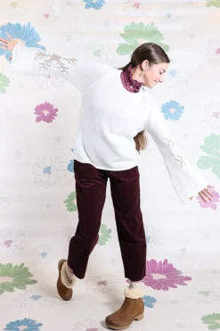 MAGLIONE SNOWFLAKE PANNA LOUREX GOLD