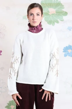 MAGLIONE SNOWFLAKE PANNA LOUREX GOLD