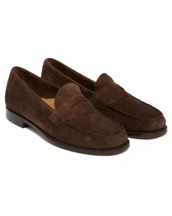 MOCASSINI PENNY LOAFERS SUEDE TESTA MORO G.H.BASS WEEJUNS