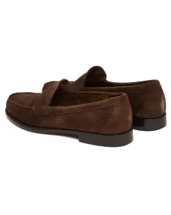 MOCASSINI PENNY LOAFERS SUEDE TESTA MORO G.H.BASS WEEJUNS