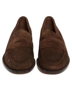 MOCASSINI PENNY LOAFERS SUEDE TESTA MORO G.H.BASS WEEJUNS