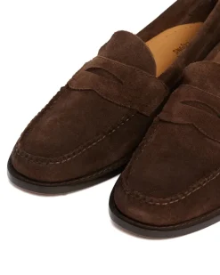 MOCASSINI PENNY LOAFERS SUEDE TESTA MORO G.H.BASS WEEJUNS