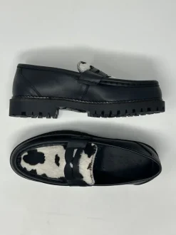 MOCASSINO NERO/CAVALLINO MUCCA GHIGLINO