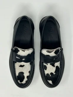 MOCASSINO NERO/CAVALLINO MUCCA GHIGLINO