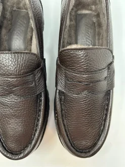 MOCASSINO PENNY ECOFUR INTERNA TESTA MORO GHIGLINO