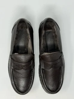 MOCASSINO PENNY ECOFUR INTERNA TESTA MORO GHIGLINO