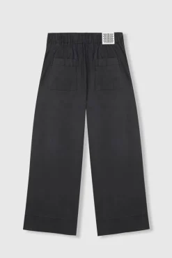 OUTSIDE PANTS BEATRIZ FUREST PANTALONI "OUTSIDE" CROPPED PINCES NAVY BLU