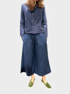 PANTALONE CROPPED COMFY "THEA" BLU