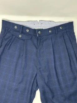 PANTALONE "HENRY" PRINCIPE DI GALLES BLU