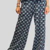 PANTALONI “ALEXIA” STAMPA PAVONE
