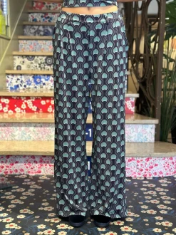 PANTALONI “ALEXIA” STAMPA PAVONE