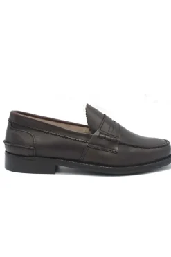 PENNY LOAFER PELLE MARRONE SAXONE OF SCOTLAND