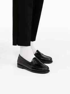 PENNY LOAFERS BLACK SUOLA GOMMATA ANTISCIVOLO G.H.BASS WEEJUNS.