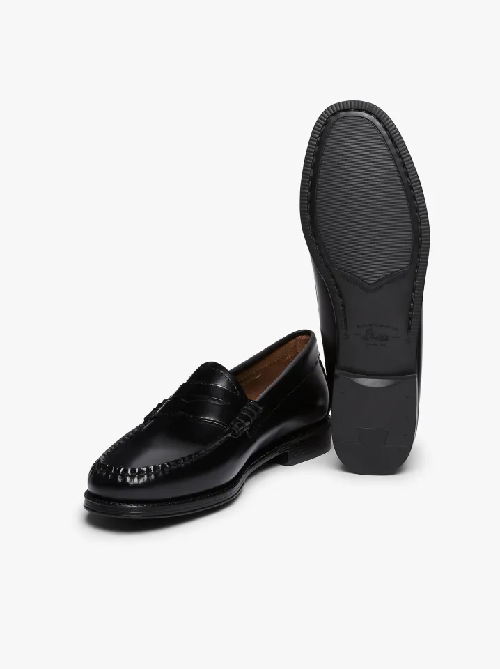 PENNY LOAFERS BLACK SUOLA GOMMATA ANTISCIVOLO G.H.BASS WEEJUNS.