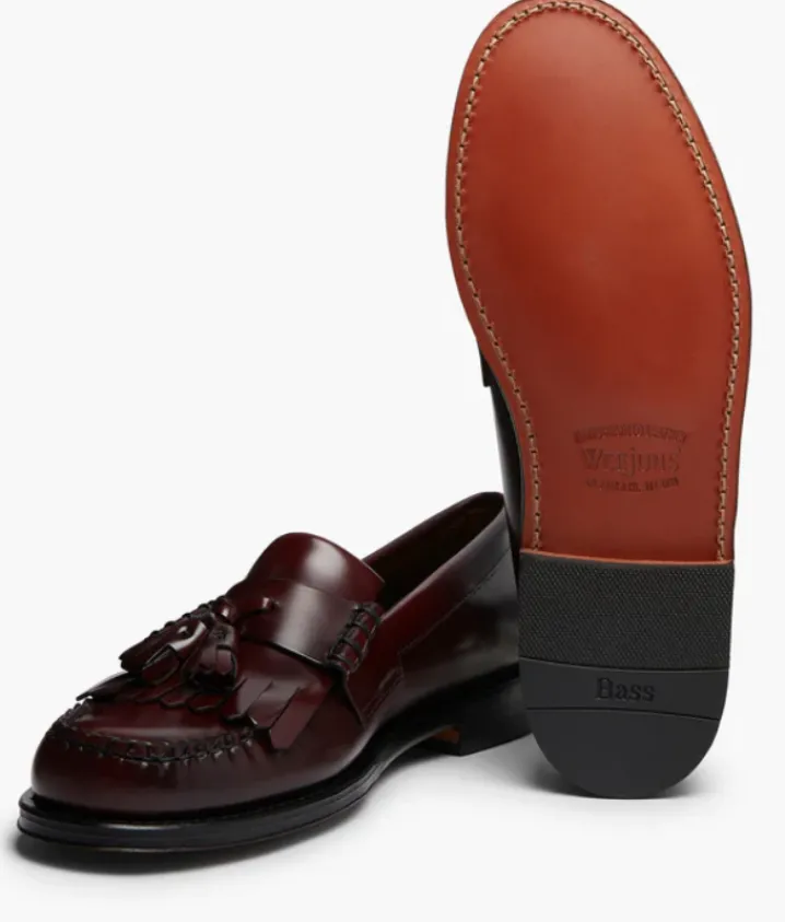 PENNY LOAFERS NAPPINA LAYTON KILTIE WINE G.H.BASS WEEJUNS