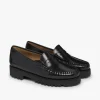 PENNY LOAFERS PLATEAU 90S BLACK NAPPINA G.H.BASS WEEJUNS.