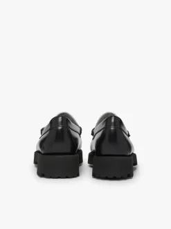 PENNY LOAFERS PLATEAU 90S BLACK & WHITE NAPPINA G.H.BASS WEEJUNS.