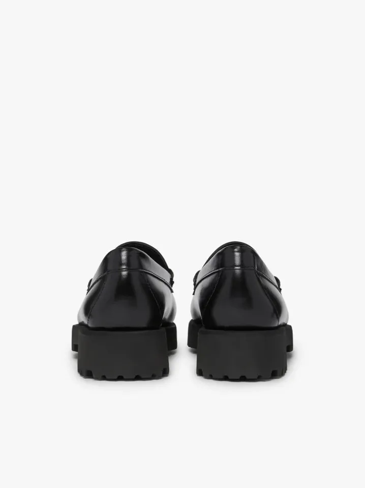 PENNY LOAFERS PLATEAU 90S BLACK NAPPINA G.H.BASS WEEJUNS.