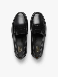 PENNY LOAFERS PLATEAU 90S BLACK NAPPINA G.H.BASS WEEJUNS.