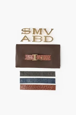 POCHETTE PELLE CON INIZIALE