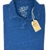 POLO BL'KER VINTAGE INDIGO JERSEY SENZA BOTTONI