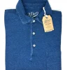 POLO BL'KER VINTAGE INDIGO JERSEY CON BOTTONI