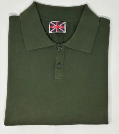 POLO "THOMAS" IN MAGLIA COTONE MANICA CORTA VERDE MILITARE