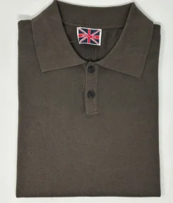POLO "THOMAS" IN MAGLIA COTONE MANICA CORTA CIOCCOLATO