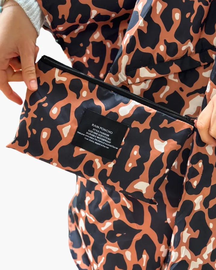 RAIN PONCHO CRAZY LEOPARD