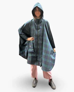 RAIN PONCHO TARTAN BLACK WATCH