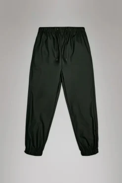 RAINS RAIN PANTS REGULAR PANTALONI CERATA UOMO IMPERMEABILI REGULAR FIT GREEN