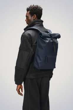 ROLLTOP RUCKSACK BLU NAVY RAINS