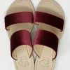 SANDALI ZOE VELLUTO BORDEAUX GHIGLINO