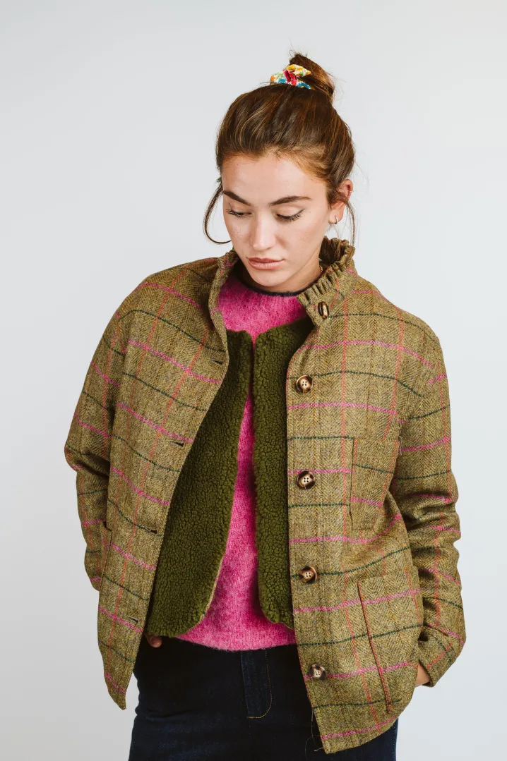 SMANICATO “DEL CAMALLO” REVERSIBILE HARRIS TWEED/ORSETTO