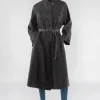 TRENCH LUNGO DENIM GRIGIO OOFWEAR