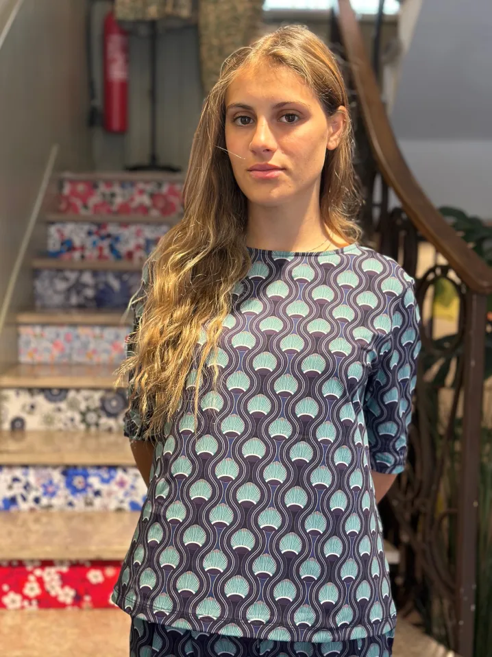 T-SHIRT CECILIA STAMPA PAVONE