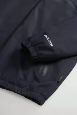 WINDSTOPPER HOODED JACKET MELTON BLUE WOOLRICH