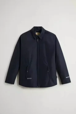 WINDSTOPPER SHIRT JACKET MELTO BLUE WOOLRICH