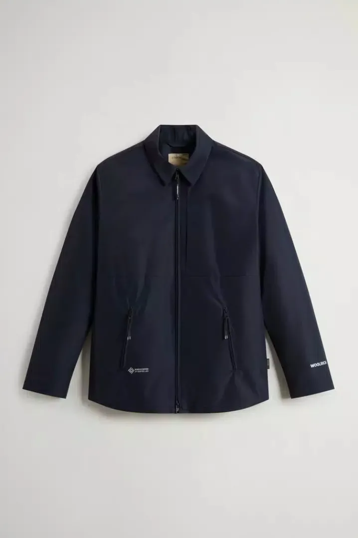 WINDSTOPPER SHIRT JACKET MELTO BLUE WOOLRICH